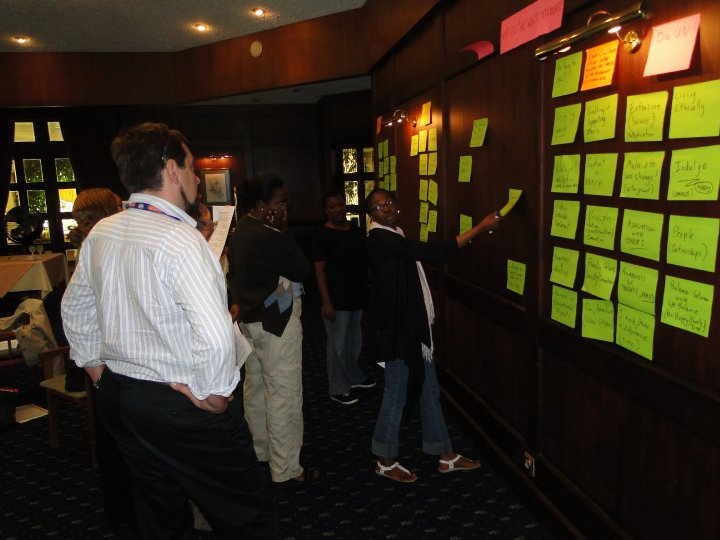 Endeavour Consulting Geneva clients during an organisational planning development workshop