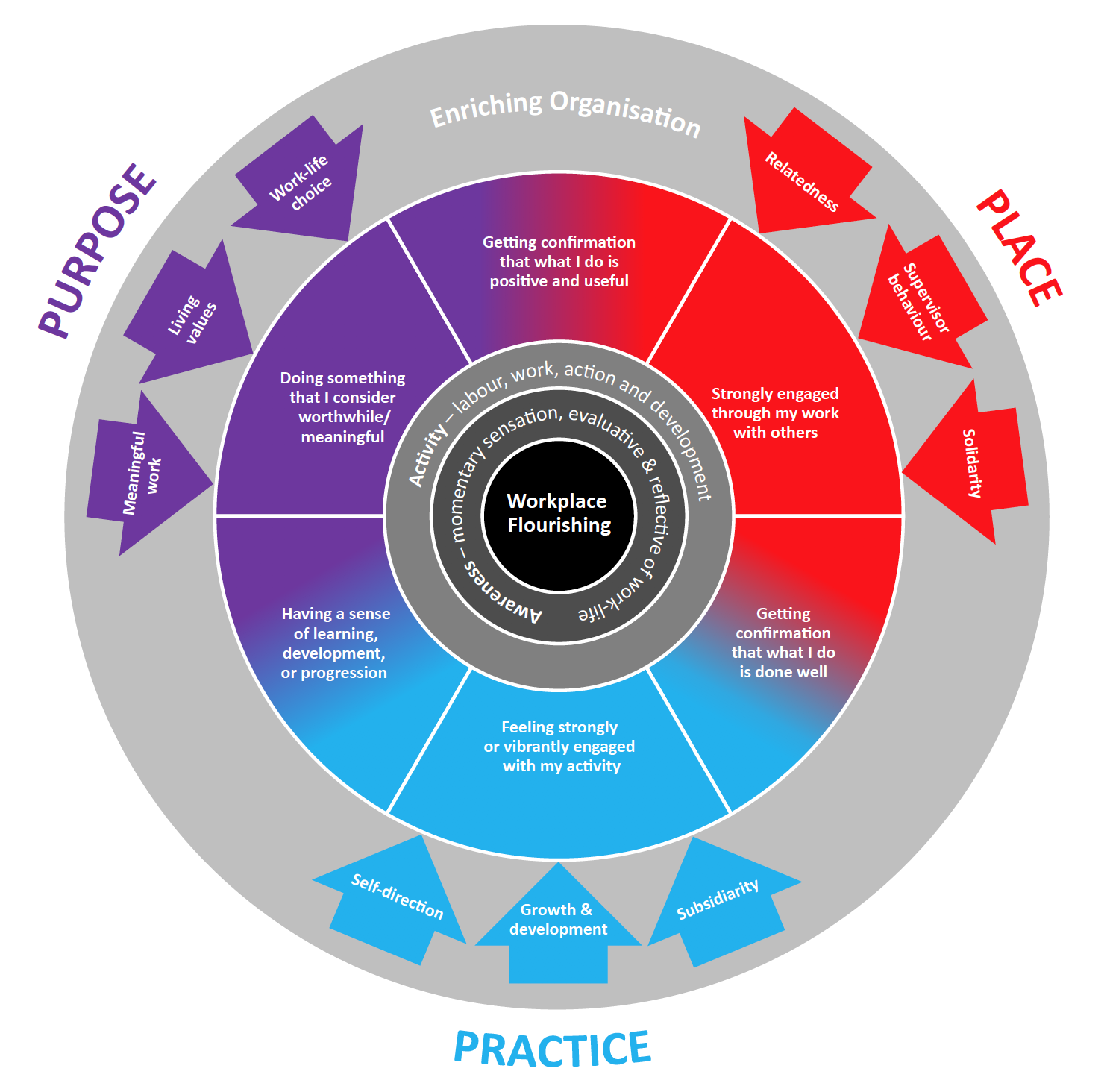 Endeavour's schema for Workplace flourishing and Enriching Organisations